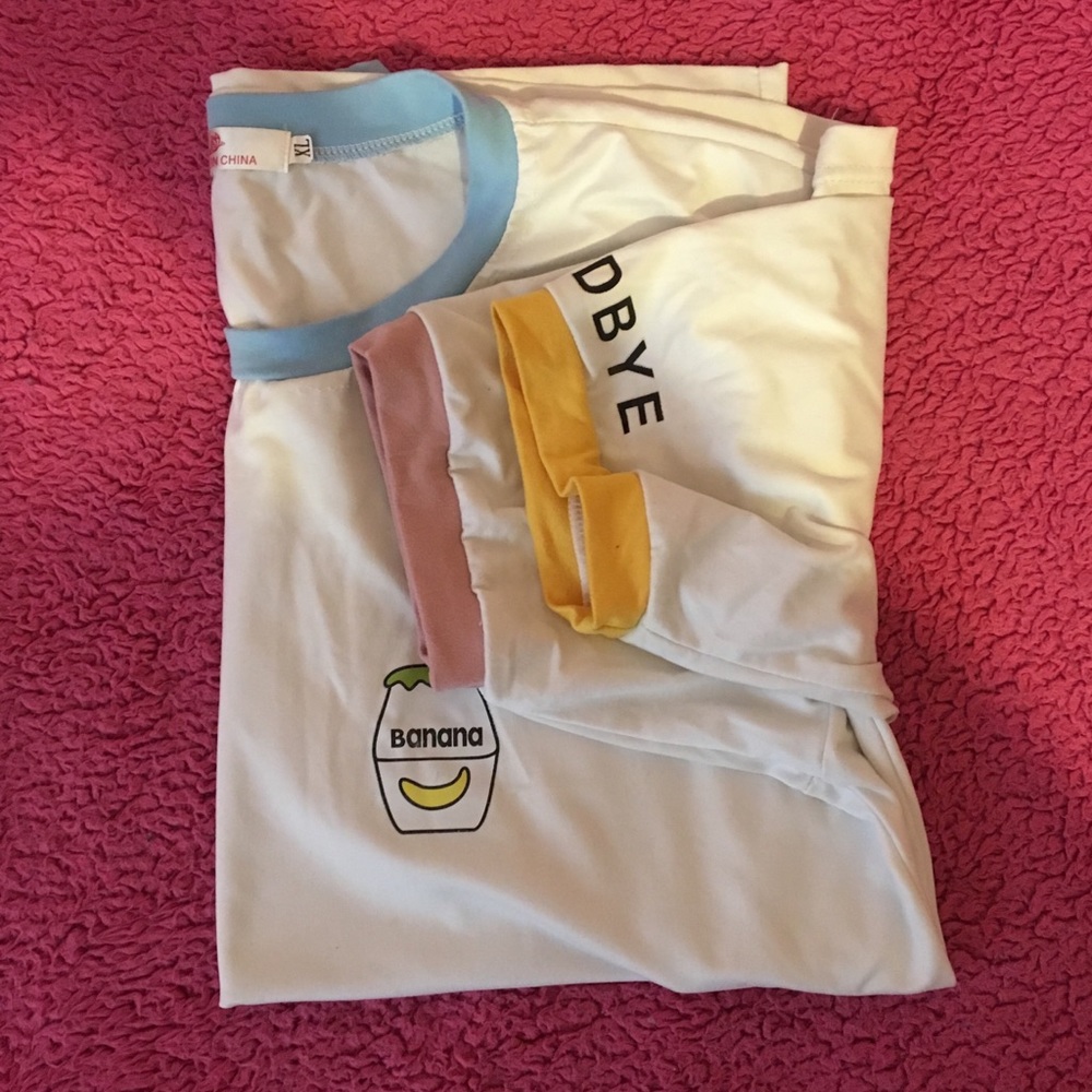 Pastel Designed White Tee
